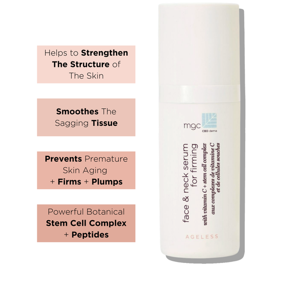 MGC Derma Ageless advanced face serum for firmness with stem cell complex and peptides